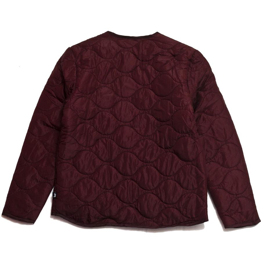 Stüssy Quilted Military Jacket Burgundy