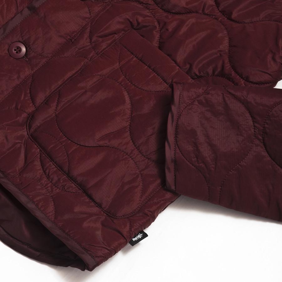 Stüssy Quilted Military Jacket Burgundy