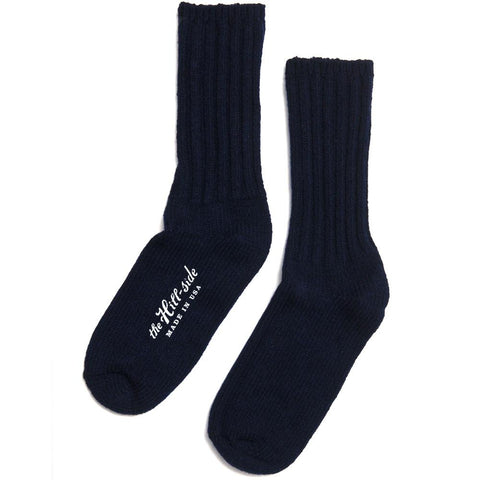 The Hill-side SX5-01 Merino Wool Ragg Socks Navy