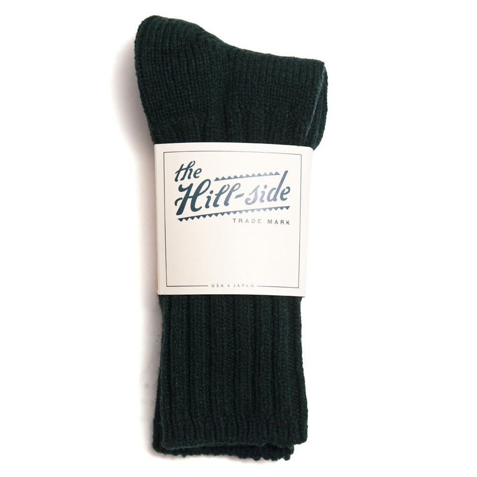 The Hill-side SX5-05 Merino Wool Ragg Socks Forest Green