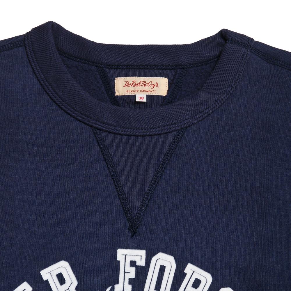 The Real McCoy’s Air Force Academy Sweatshirt Navy MC16105 at shoplostfound in Toronto, collar