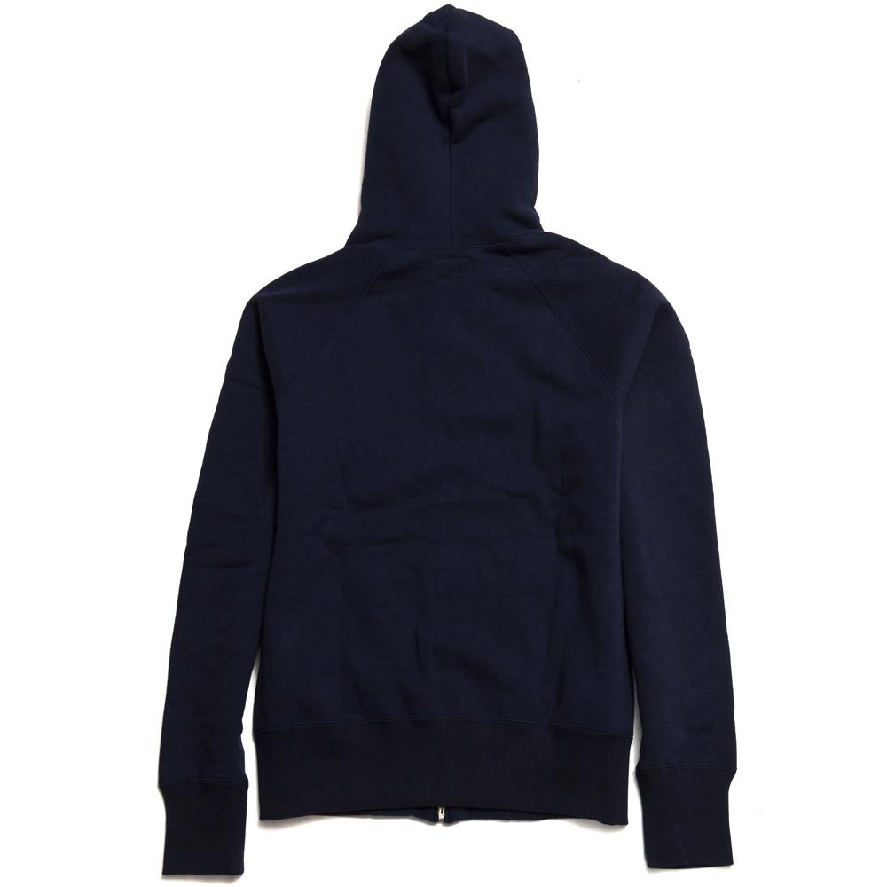 The Real McCoy’s Joe McCoy MC14112 Full Zip Hooded Sweat Navy at shoplostfound in Toronto, back