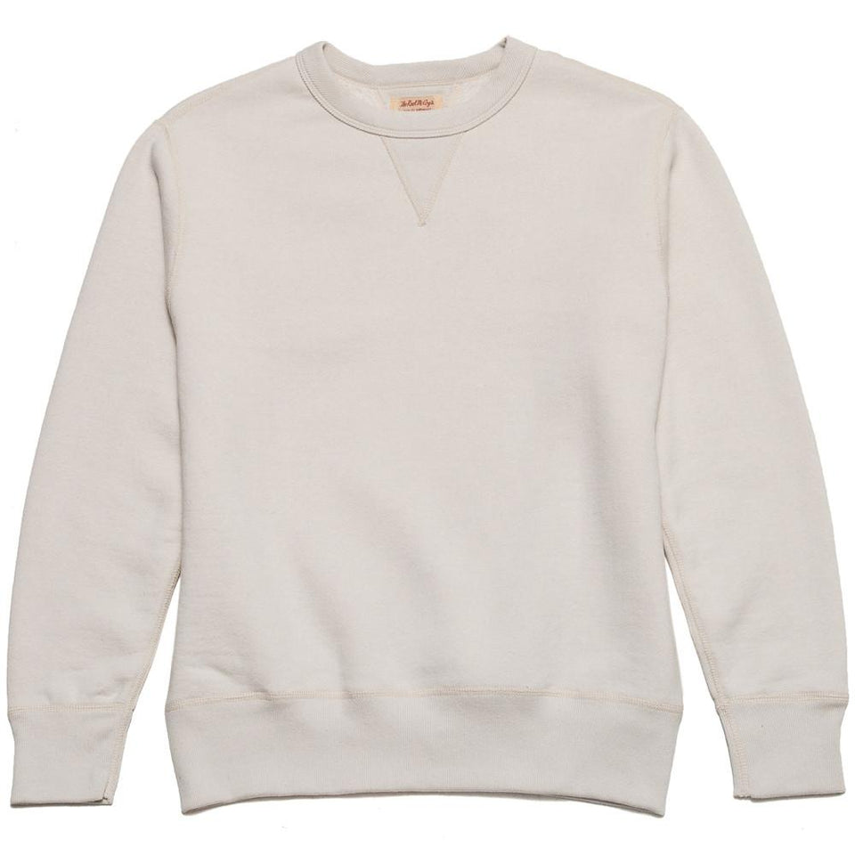 The Real McCoy’s Loopwheel Crewneck Sweatshirt Milk MC13111 at shoplostfound in Toronto, front