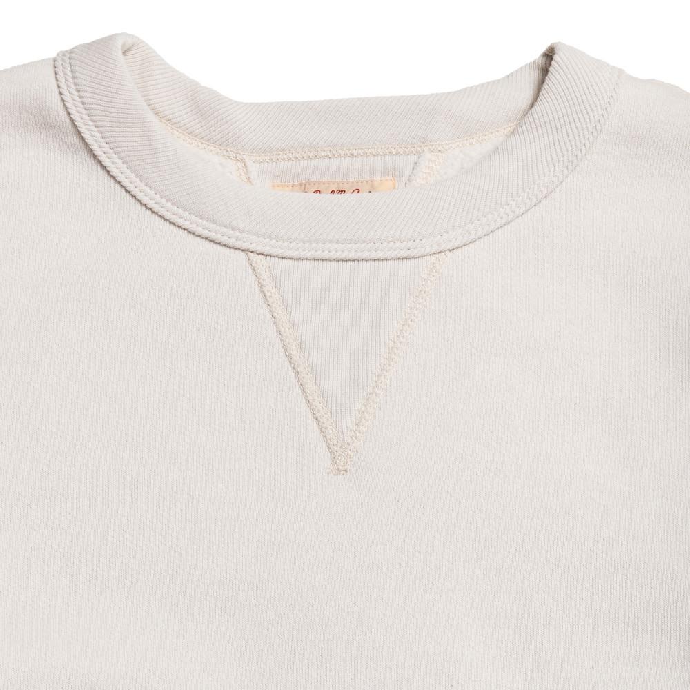The Real McCoy’s Loopwheel Crewneck Sweatshirt Milk MC13111 at shoplostfound in Toronto, collar