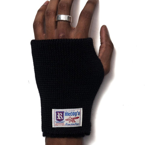 The Real McCoy’s MA16104 Wool Wristlet Black at shoplostfound in Toronto, front