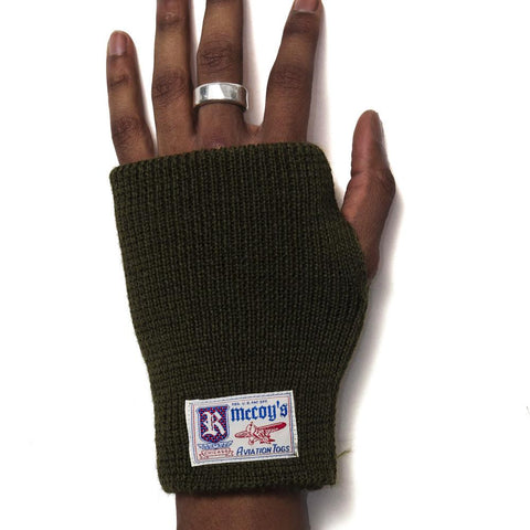 The Real McCoy’s MA16104 Wool Wristlet Olive at shoplostfound in Toronto, front