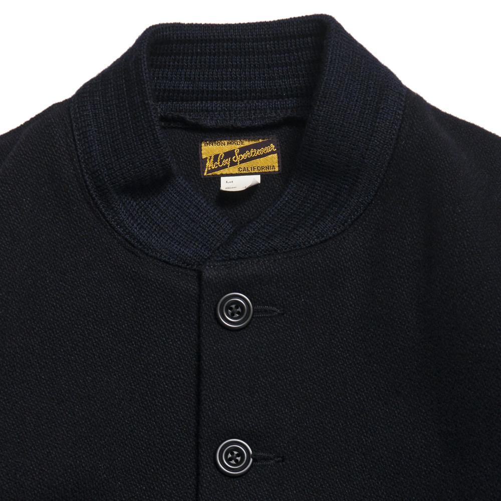 The Real McCoy’s MJ16143 Joe McCoy Wool Athletic Jacket Navy at shoplostfound in Toronto, collar