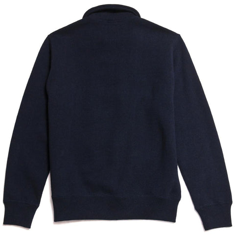 The Real McCoy’s USAAF 1/4 Zip Sweatshirt (Stencil) Navy MC16102 at shoplostfound in Toronto, front