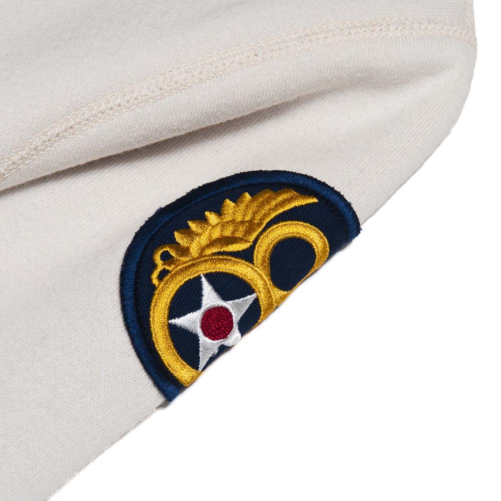 The Real McCoy’s Vargas Girl Sweatshirt Little Darling Milk MV16201 at shoplostfound in Toronto, sleeve patch