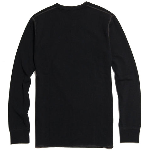 The Real McCoy's Joe McCoy MC16117 Long Sleeve Union Henley T-Shirt Black at shoplostfound in Toronto, front