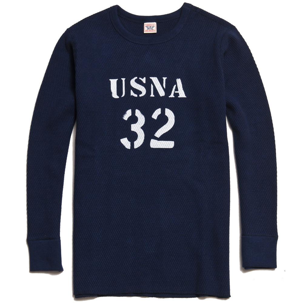 The Real McCoy's MC16109 Military Thermal Long Sleeve T-Shirt/UNSA 32 Navy at shoplostfound in Toronto, front