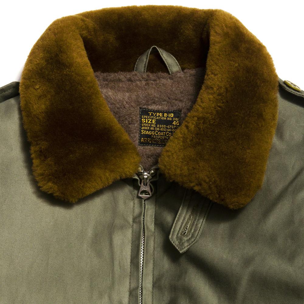 The Real McCoy's MJ13105 B-10 Stagg Flight Jacket at shoplostfound in Toronto, collar