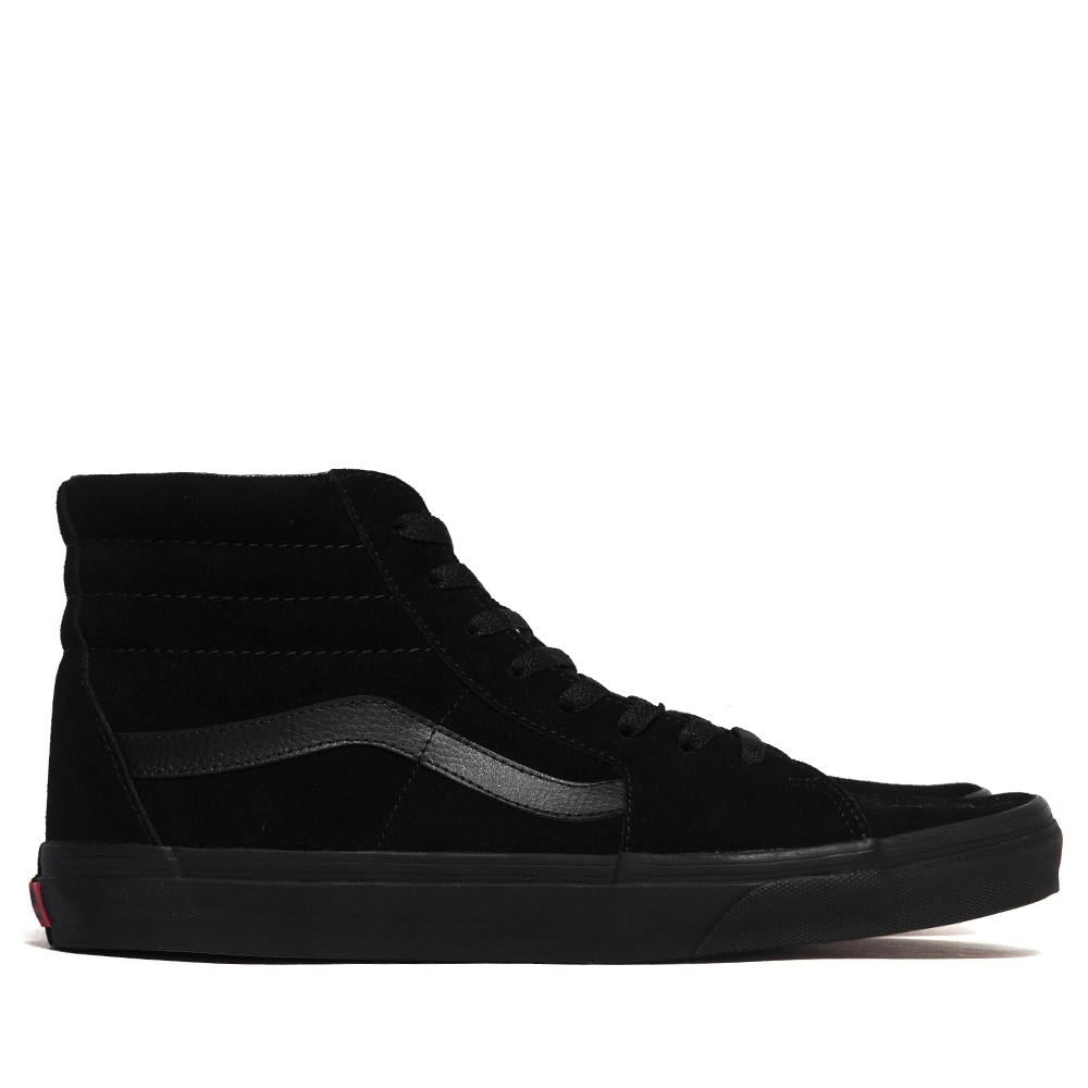 Vans Sk8-Hi Black/Black Suede at shoplostfound in Toronto, side