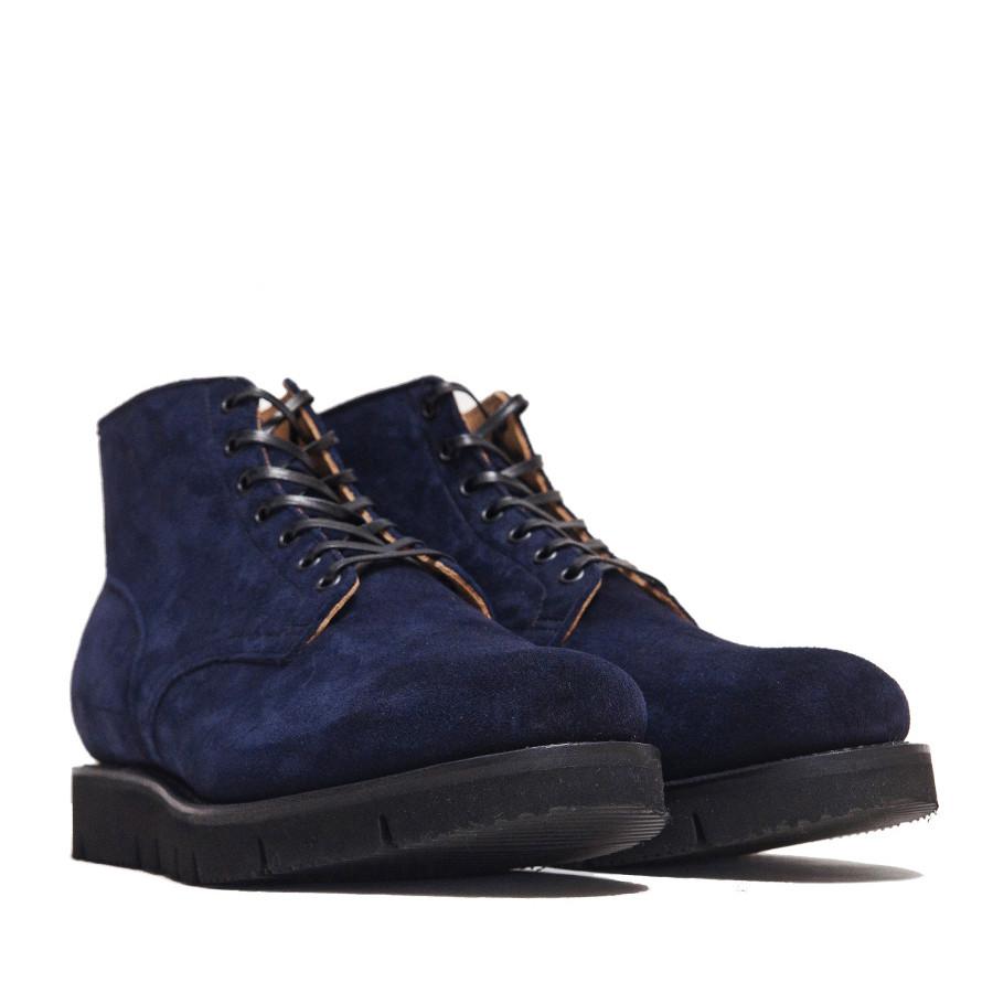 Viberg Midnight Reverse Kudu Service Boot at shoplostfound in Toronto, product shot