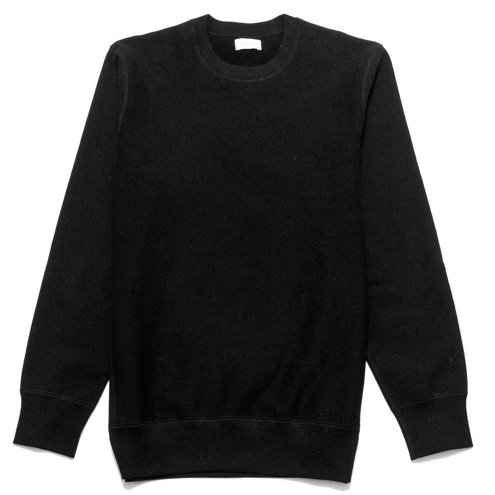 lost & found Gusset Crewneck Sweatshirt Black at shoplostfound, front