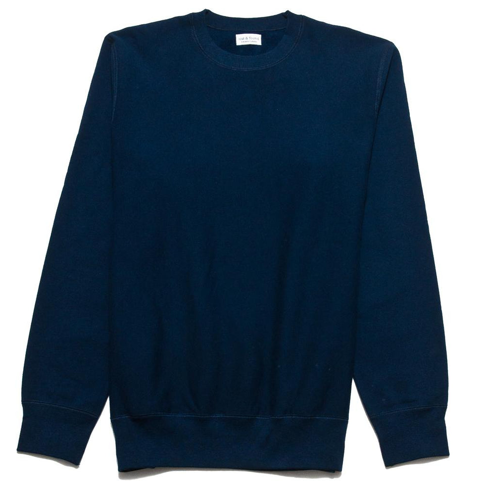 lost & found Gusset Crewneck Sweatshirt Navy at shoplostfoun, front