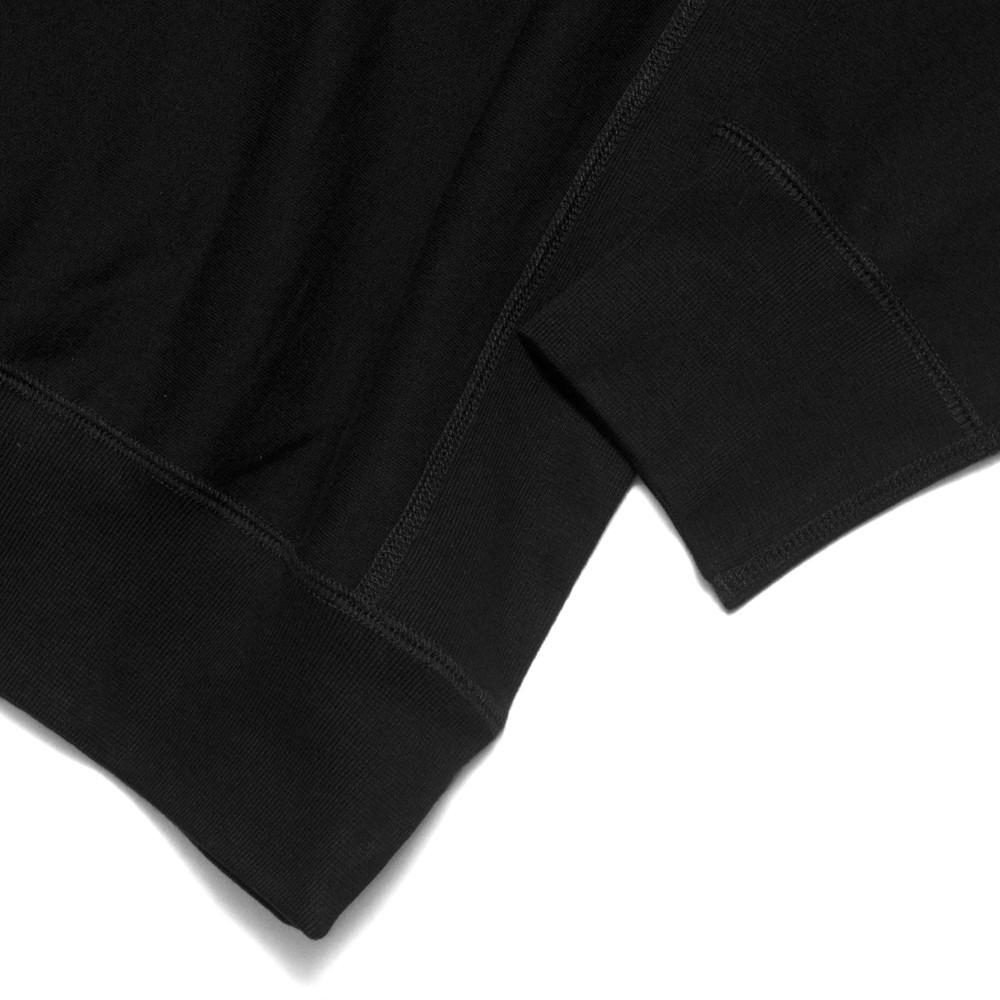 lost & found Mid Weight Gusset Crewneck Sweatshirt Black at shoplostfound, detail
