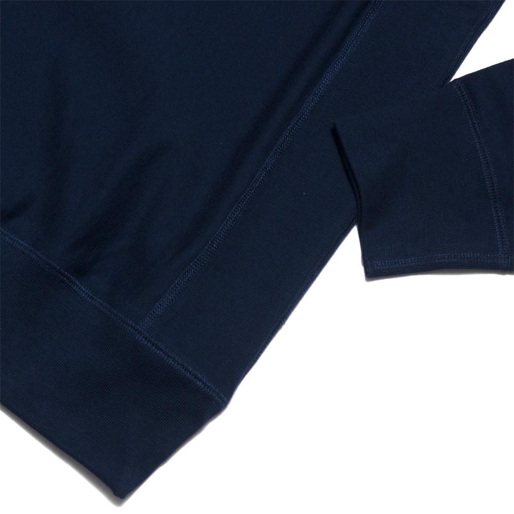 lost & found Mid Weight Gusset Crewneck Sweatshirt Navy at shoplostfound, detail