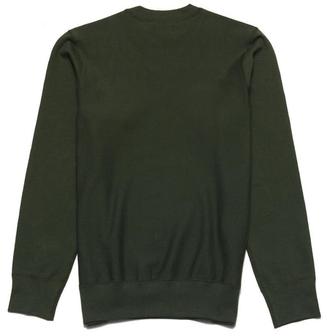 lost & found Mid Weight Gusset Crewneck Sweatshirt Olive at shoplostfound, front