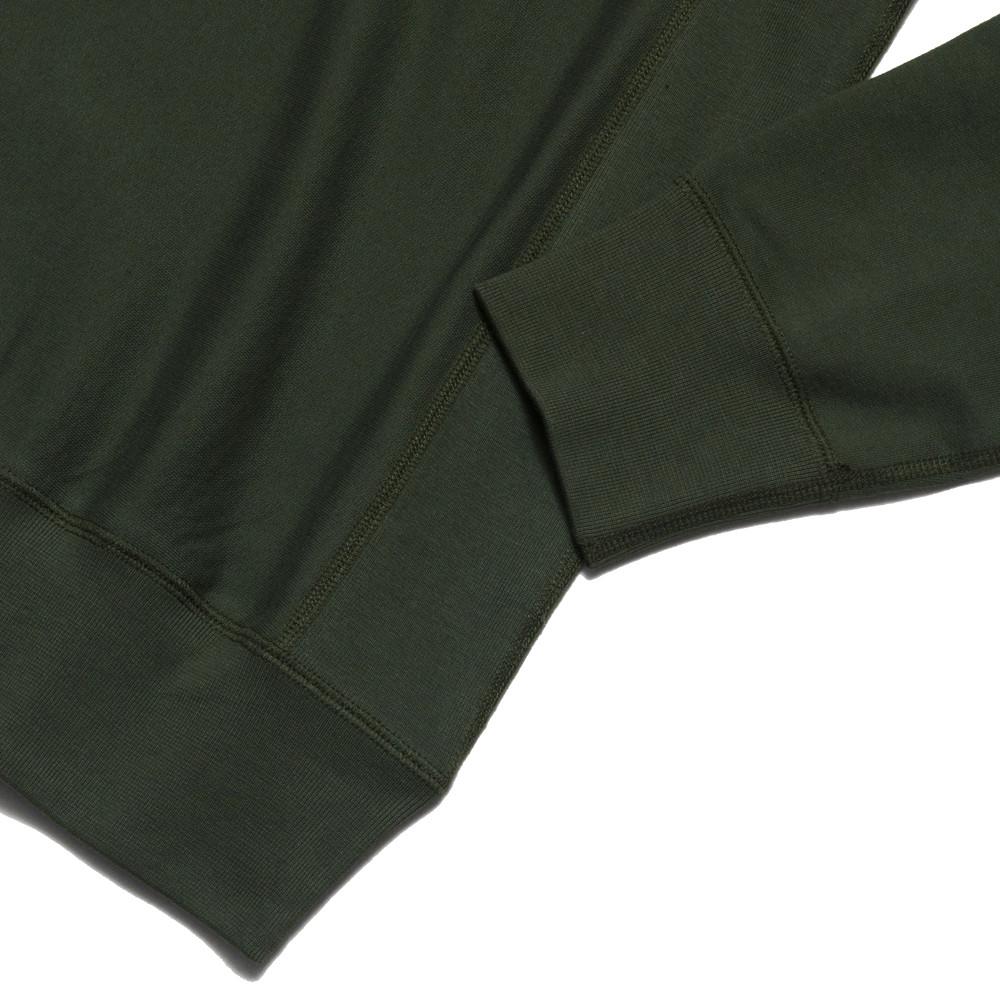 lost & found Mid Weight Gusset Crewneck Sweatshirt Olive at shoplostfound, detail