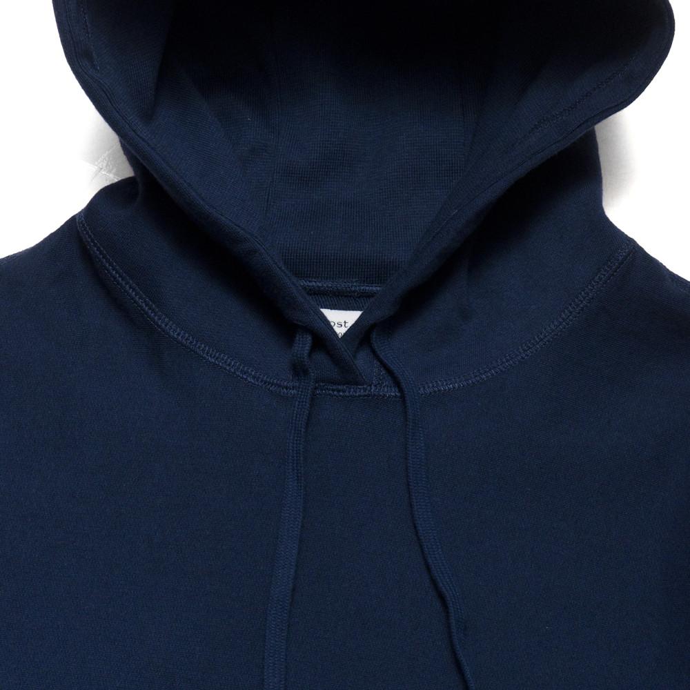 lost & found Mid Weight Pullover Hoodie Navy at shoplostfound, neck
