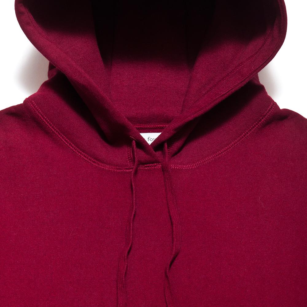 lost & found Pullover Hoodie Burgundy at shoplostfound, neck