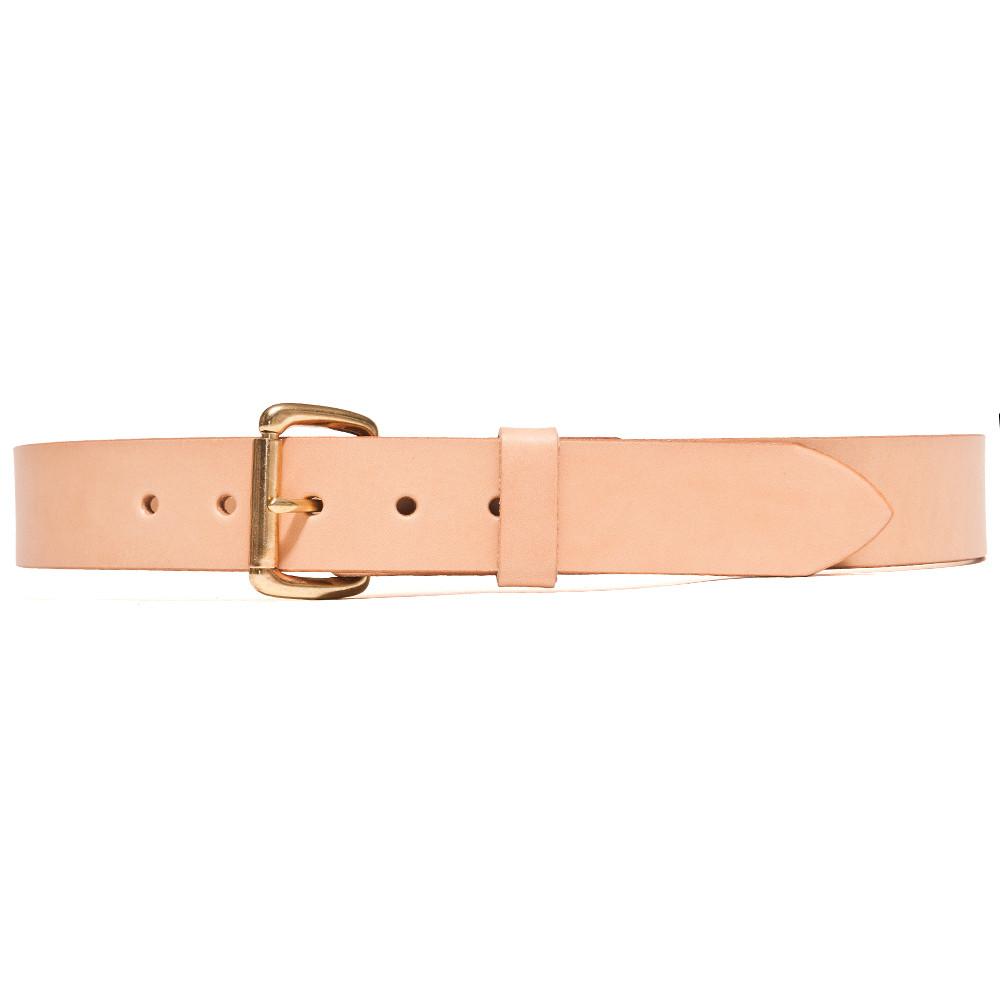 Lost & Found Script Natural Belt at shoplostfound, front