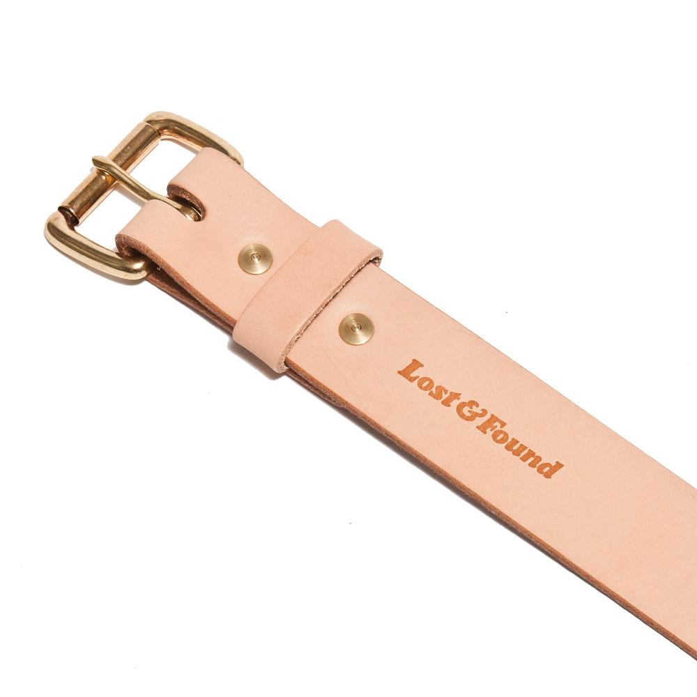 Lost & Found Script Natural Belt at shoplostfound, buckle