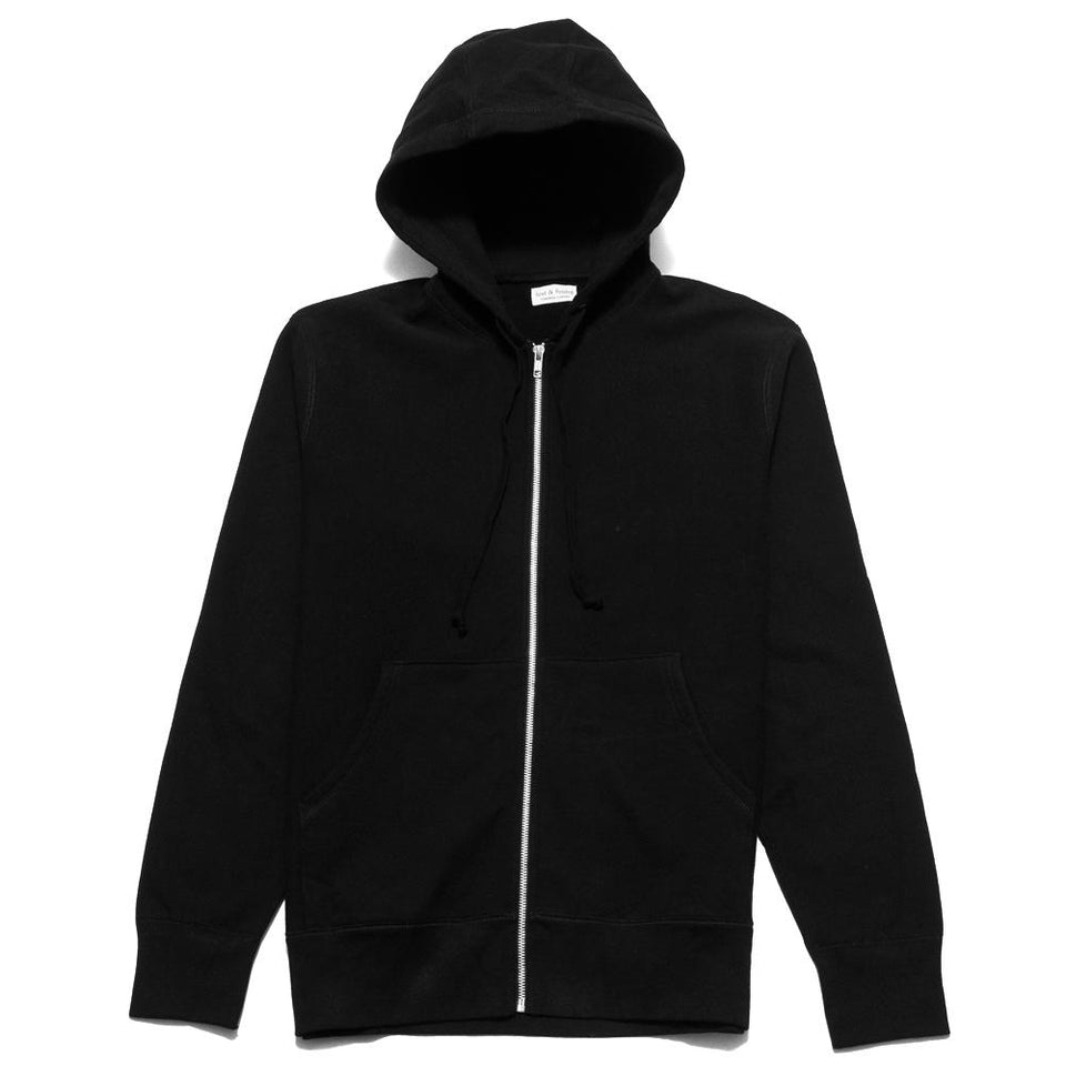 lost & found Zip Hoodie Black at shoplostfound, front