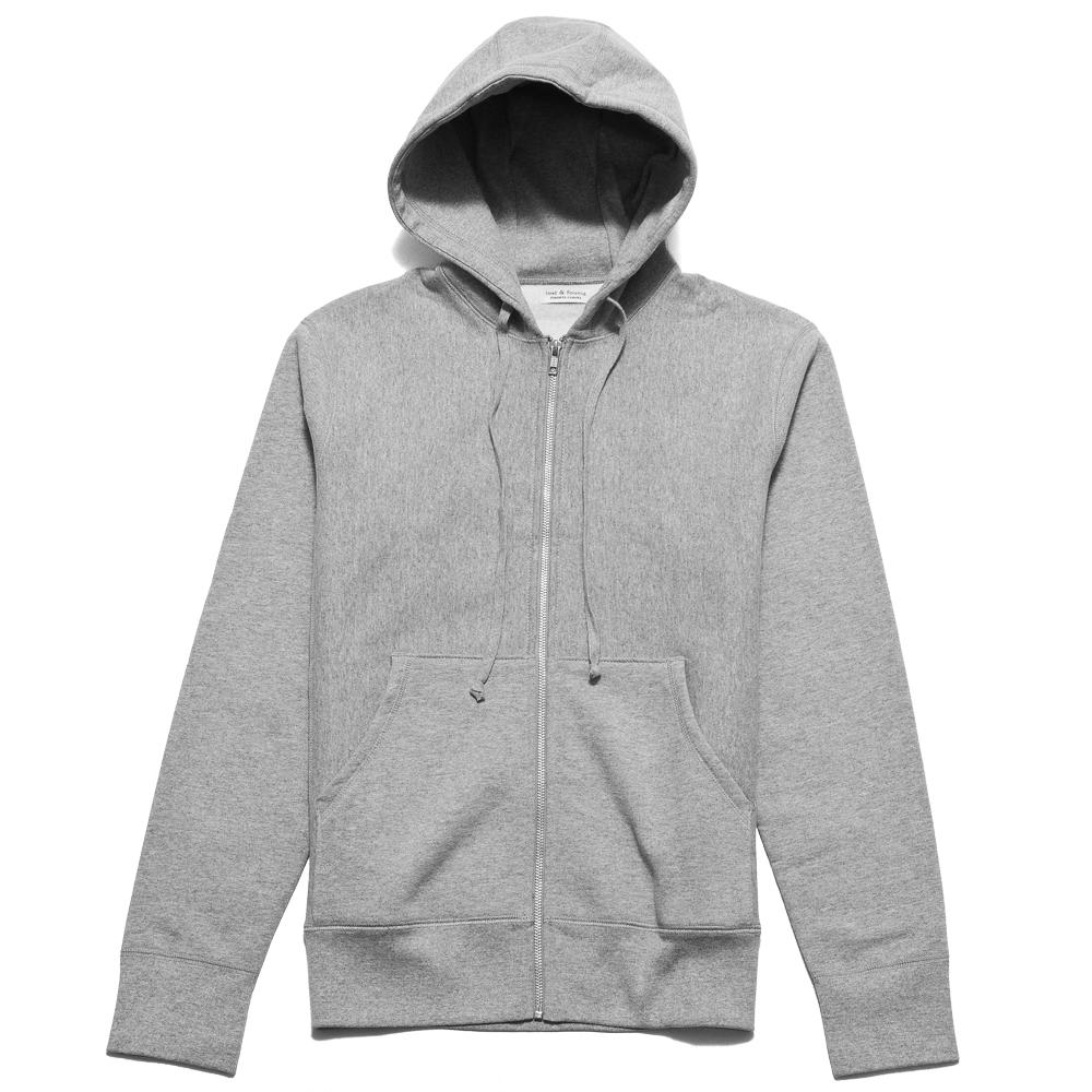 lost & found Zip Hoodie Heather Grey at shoplostfound, front
