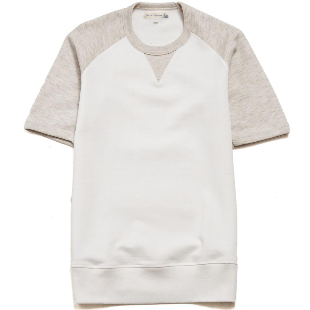 Merz B. Schwanen 347T 1/4 Sleeve Sweatshirt White/Natural Melange