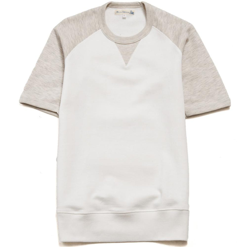 Merz B. Schwanen 347T 1/4 Sleeve Sweatshirt White/Natural Melange