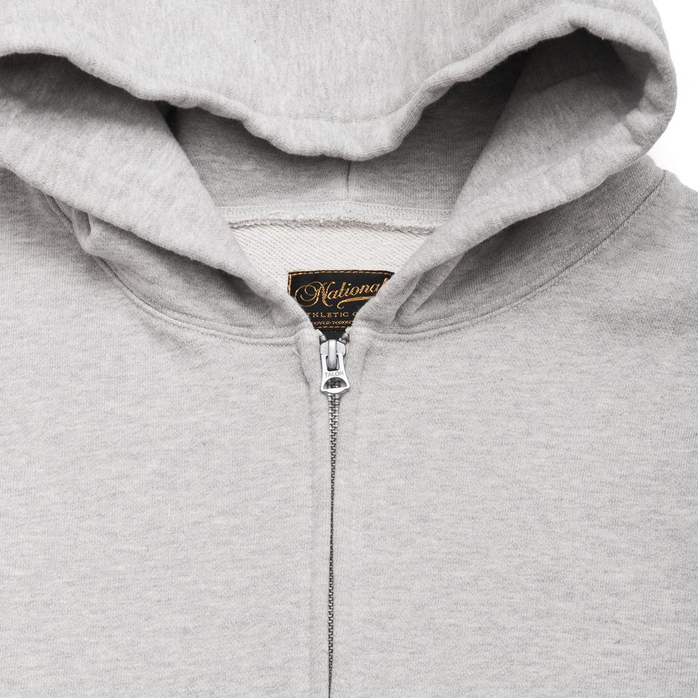 National Athletic Goods for Lost & Found Zip Gusset Parka Grey at shoplostfound, neck