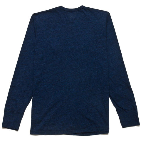 National Athletic Goods Long Sleeve Gym Tee Indigo at shoplostfound, front
