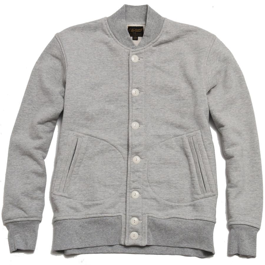 National Athletic Goods Stadium Jacket Light Grey at shoplostfound in Toronto, front