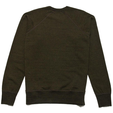 National Athletic Goods Raglan Warm Up Mock Twist Jersey Olive at shoplostfound, front