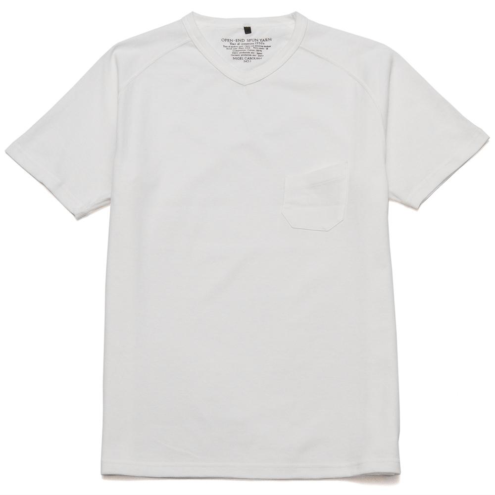 Nigel Cabourn 3 Pack Gym Tees White at shoplostfound, open end front