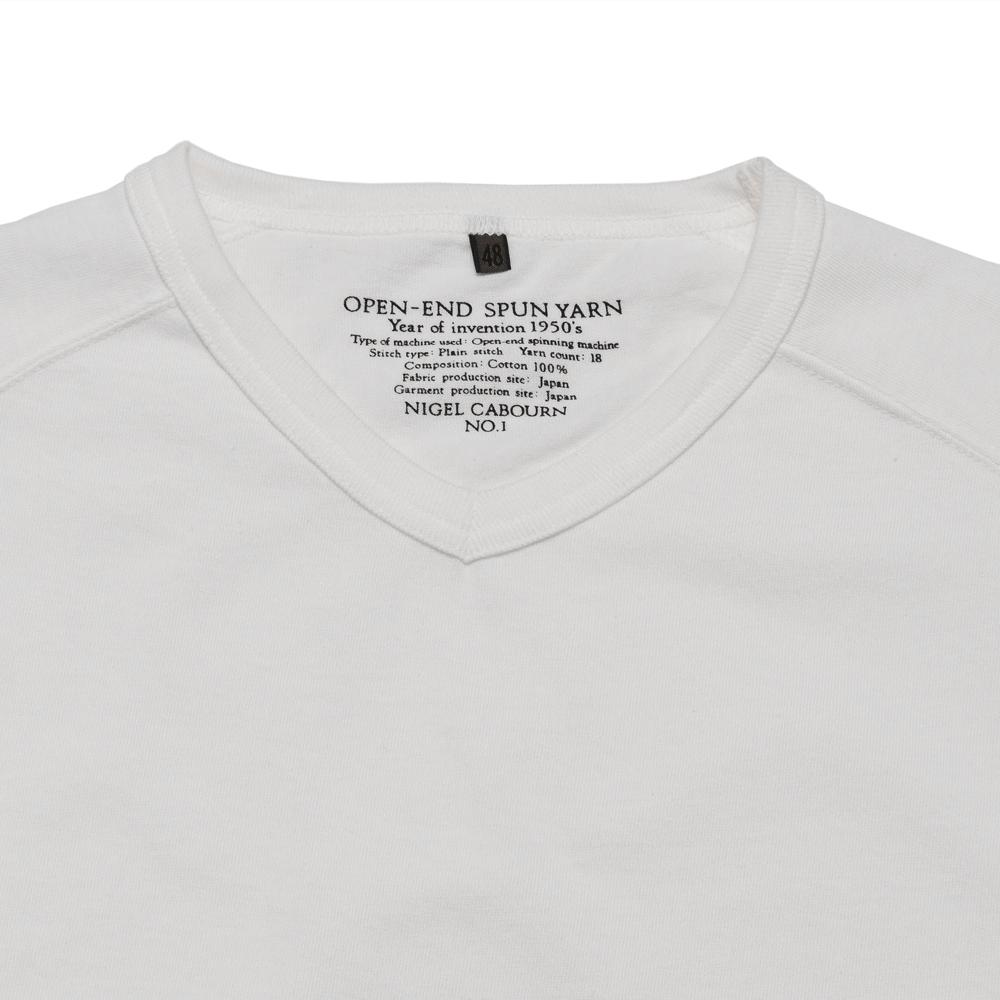 Nigel Cabourn 3 Pack Gym Tees White at shoplostfound, open end neck
