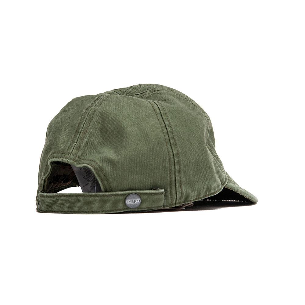 Nigel Cabourn ACC-50 Mechanics Cap Satin/Nylon Green at shoplostfound, back