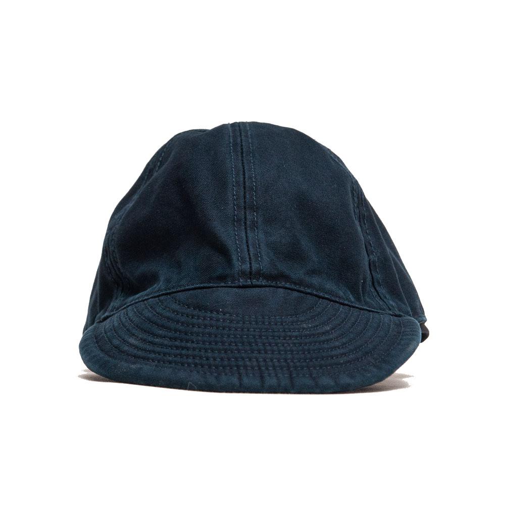 Nigel Cabourn ACC-50 Mechanics Cap Satin/Nylon Navy at shoplostfound, front
