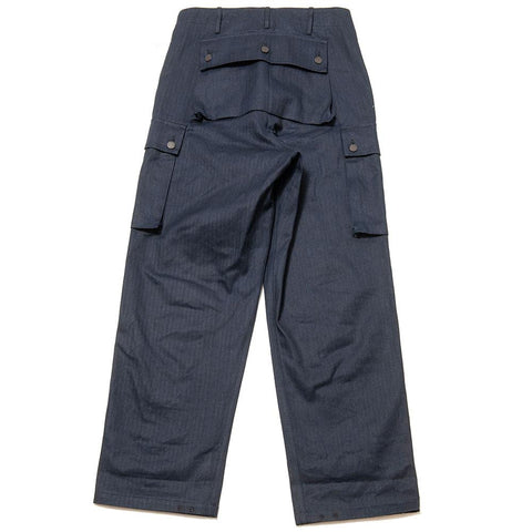 Nigel Cabourn Monkey Pant Navy Herringbone at shoplostfound, front