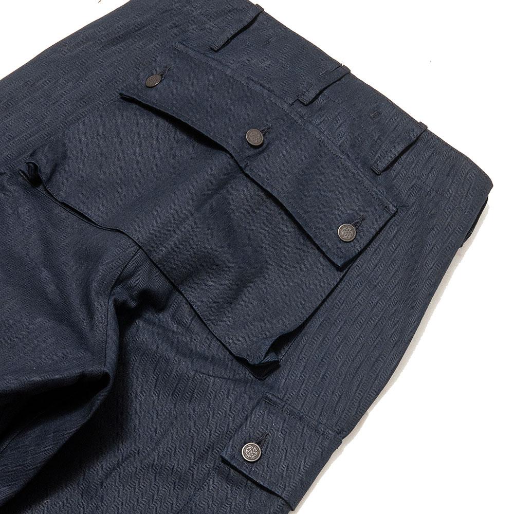 Nigel Cabourn Monkey Pant Navy Herringbone at shoplostfound, detail