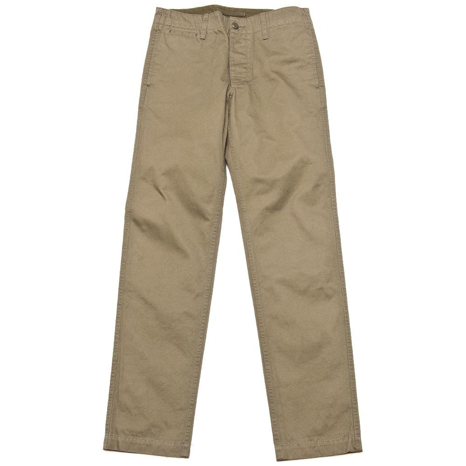 Nigel Cabourn Narrow Chino West Point Olive at shoplostfound, front