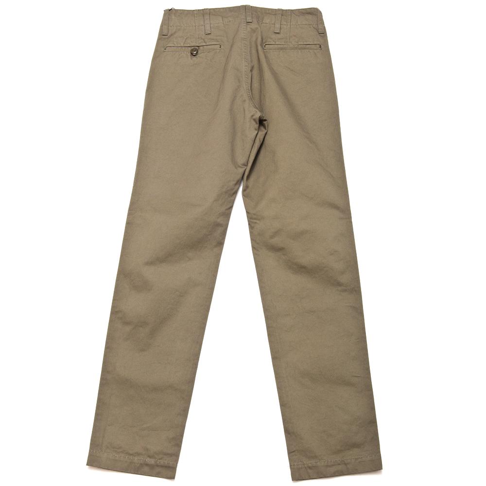 Nigel Cabourn Narrow Chino West Point Olive at shoplostfound, back