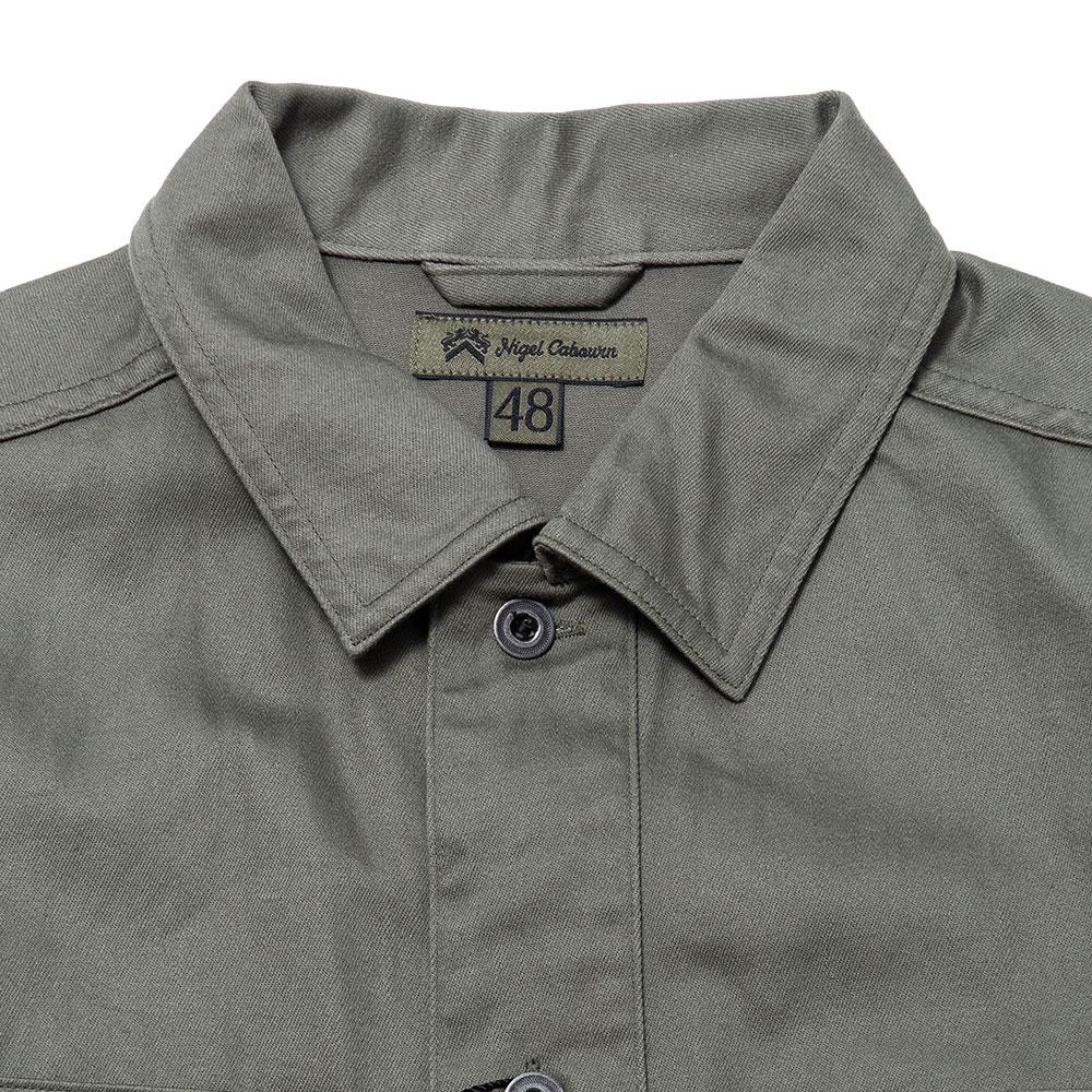 Nigel Cabourn Utility Jacket Camo at shoplostfound, neck