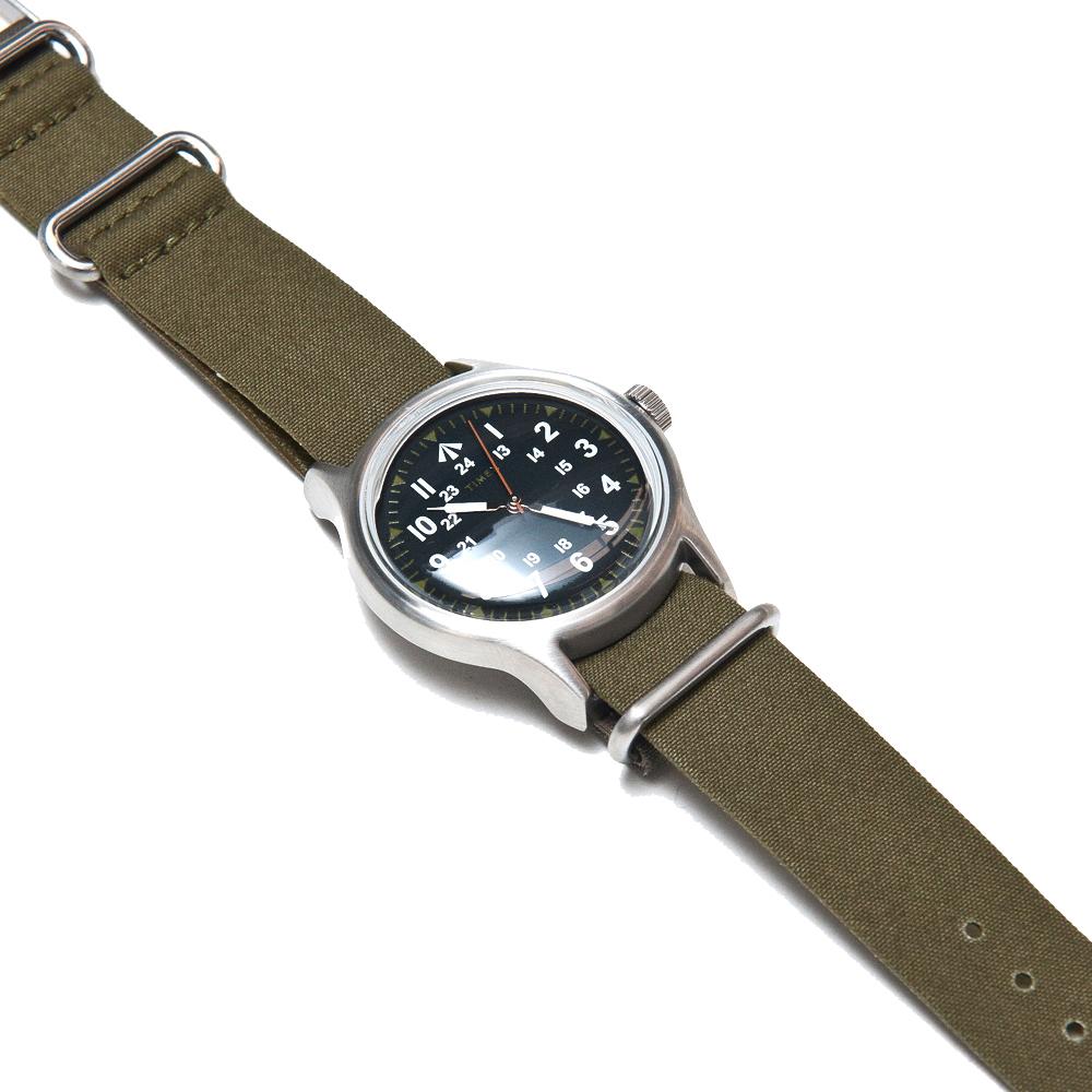 Nigel Cabourn x Timex SST Watch Army Green/Distressed Black at shoplostfound, strap