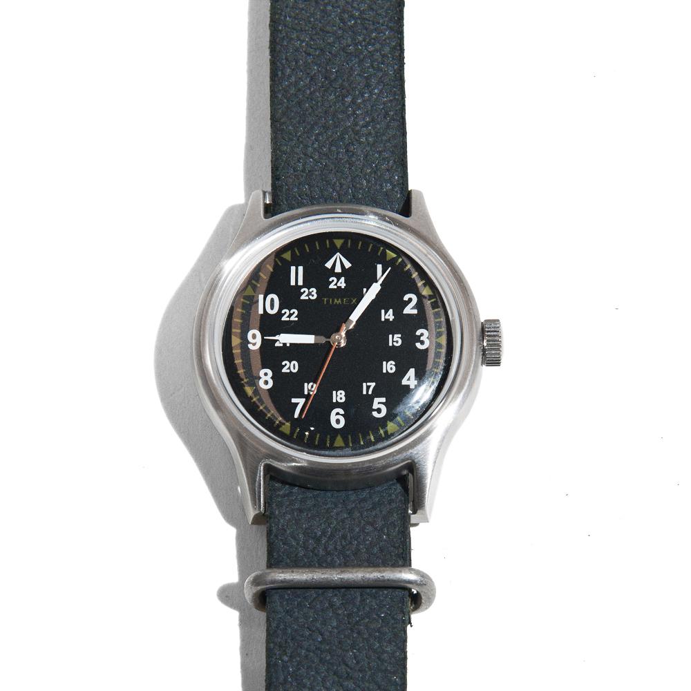 Nigel Cabourn x Timex SST Watch Army Green/Distressed Black at shoplostfound, face