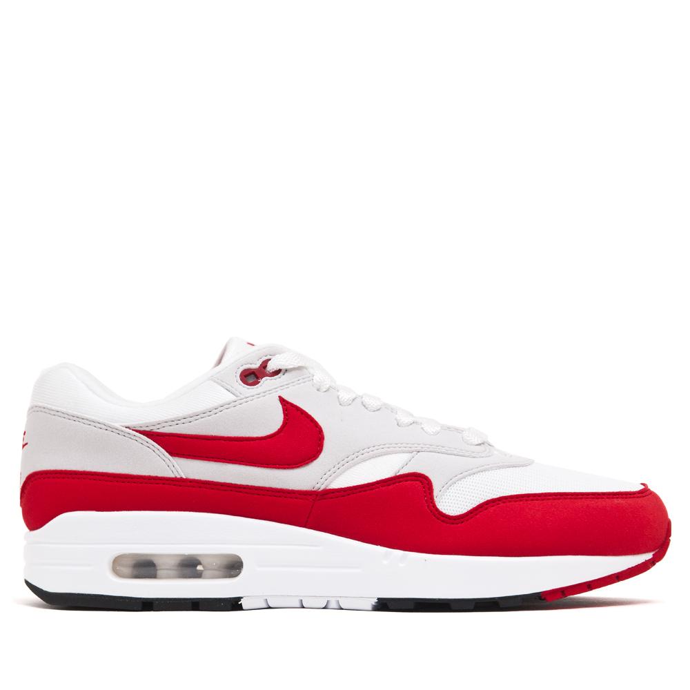 Nike Air Max 1 OG Anniversary White/University Red at shoplostfound, side