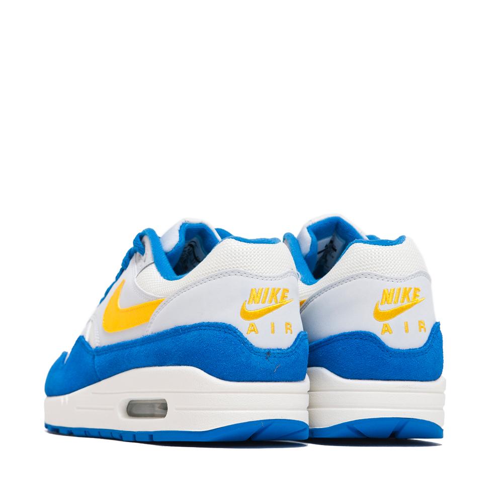 Nike Air Max 1 Sail/Signal Blue/Amarillo at shoplostfound, back