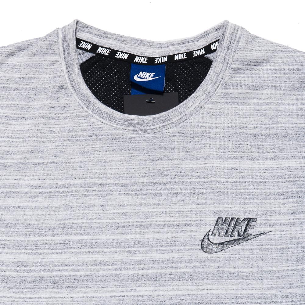 Nike Sportswear Advance 15 Short Sleeve Knit Top White at shoplostfound, neck